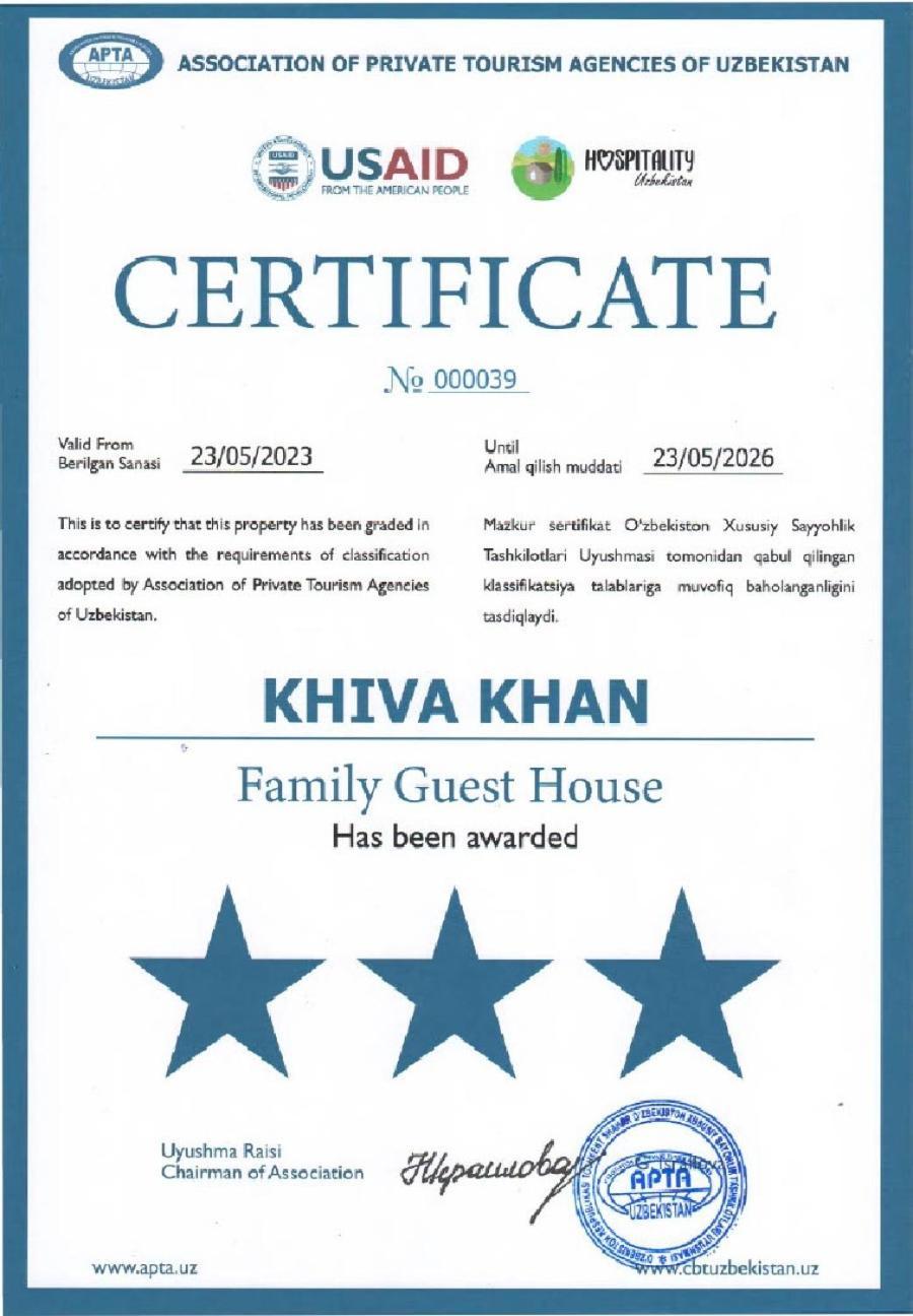 Khiva Khan Hotel Buitenkant foto